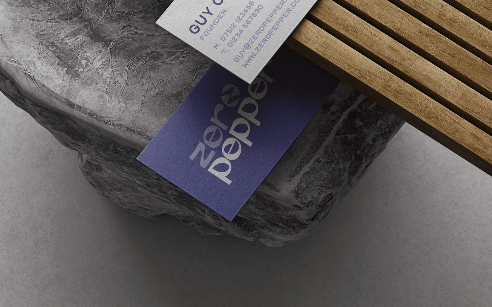 Zero Pepper business card designs
