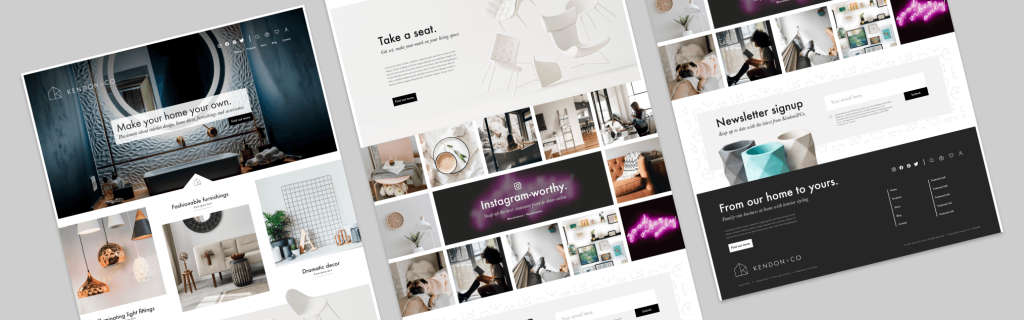 Kendon & Co website design homepage